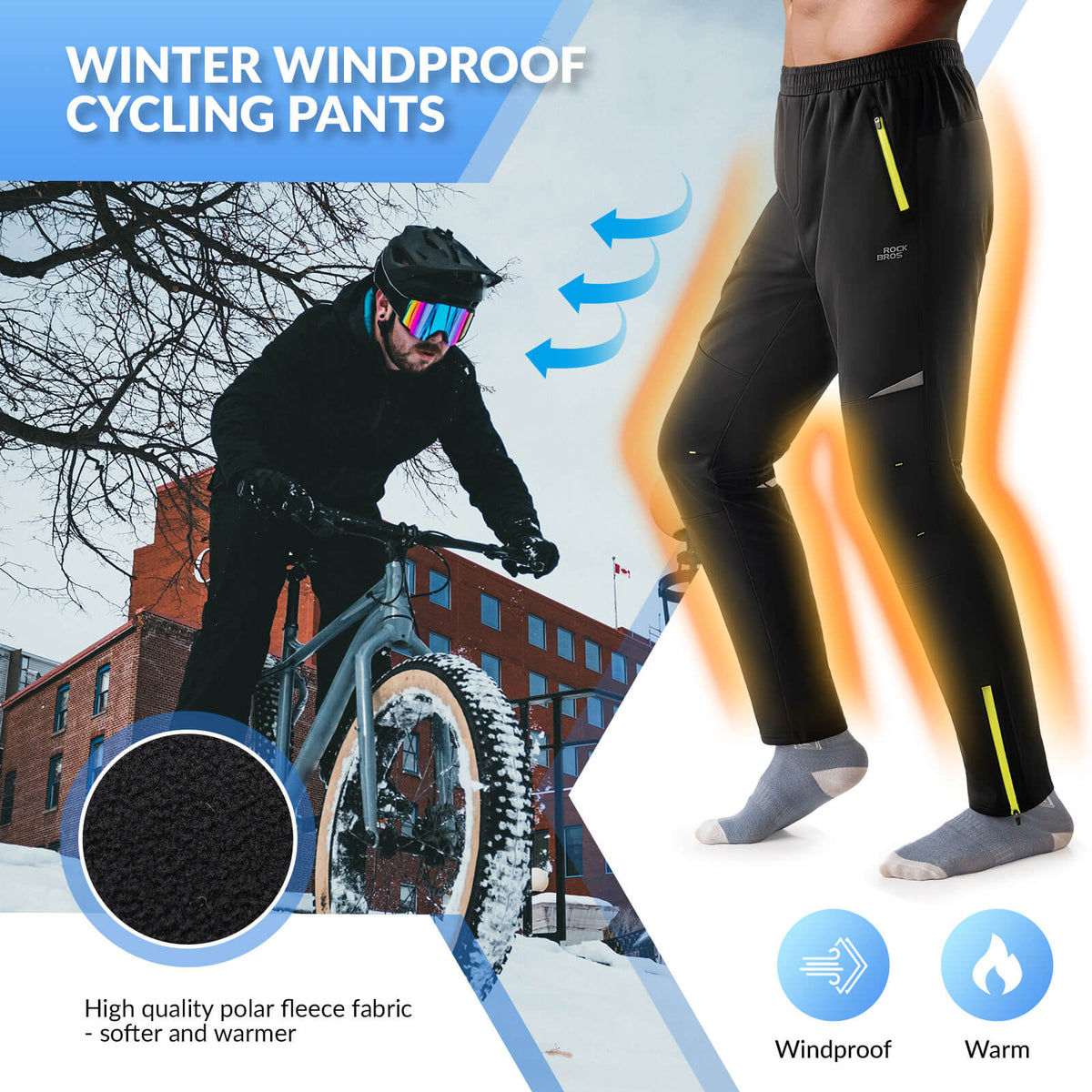Unisex Windproof Thermal Cycling Pants - ridemart