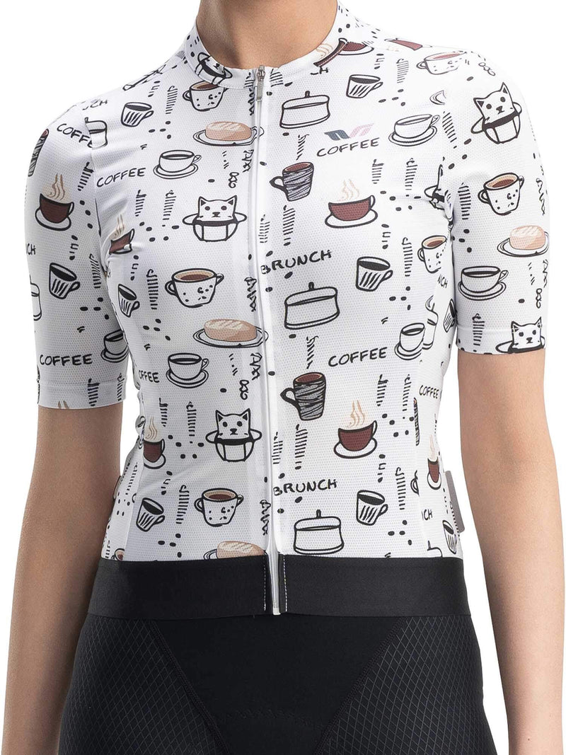 Women's TVI Breakfast Club Short-Sleeve Cycling Jersey-2