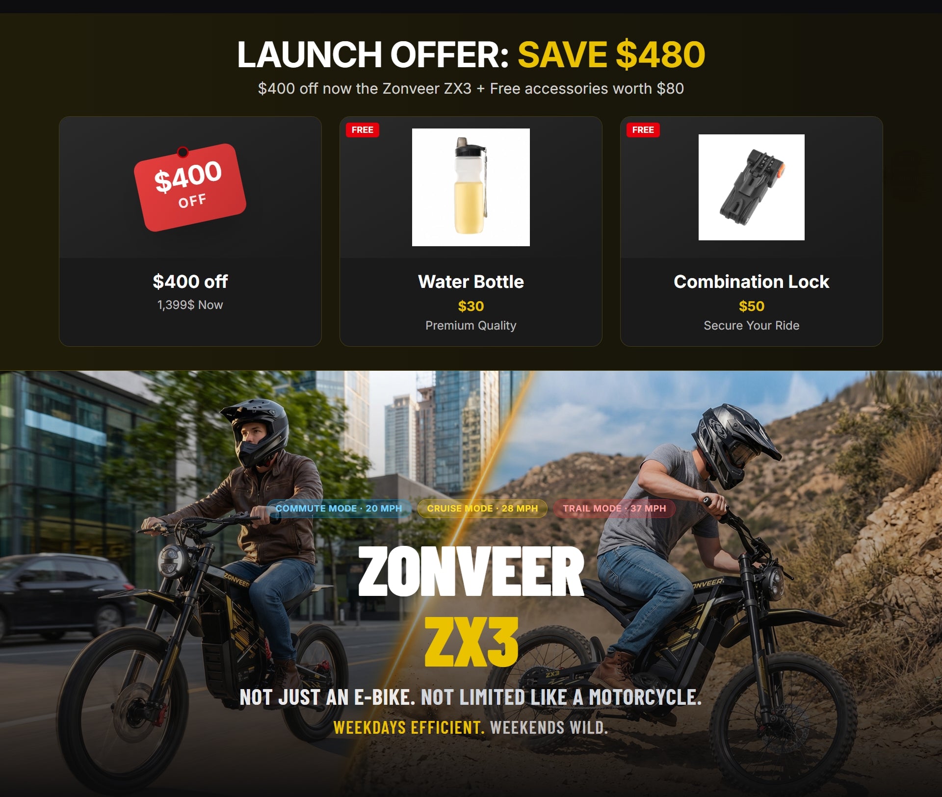 Zonveer ZX3 Electric Dirt Bike